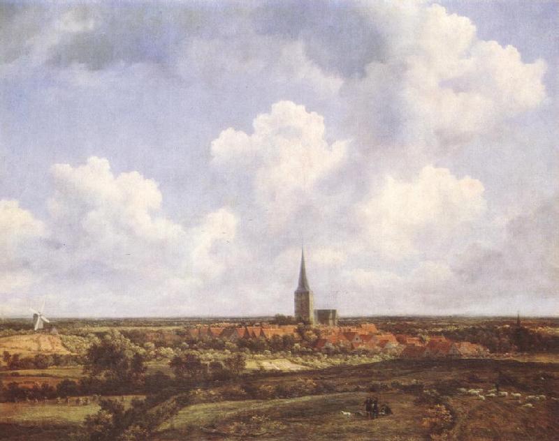 Jacob van Ruisdael Landscape with Church and Village Germany oil painting art